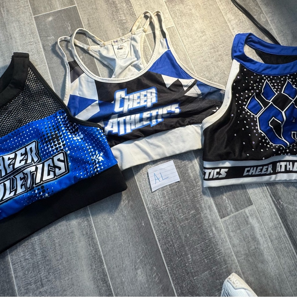 Cheer Athletics Blue and Black Crop Top